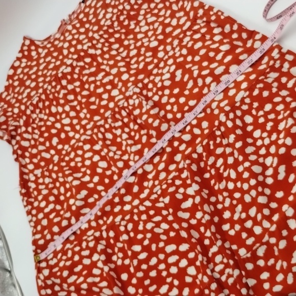 Cupshe The Gianna Dress women's Large dark orange spotted A-frame tiered dress - Picture 10 of 12